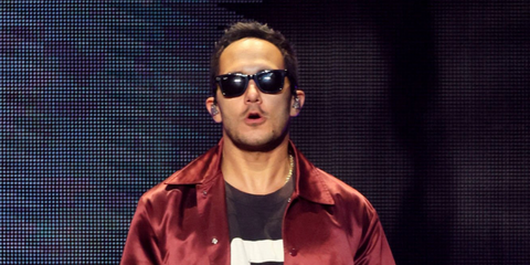 Actor and singer Carlos PenaVega was seen wearing black Ray-Ban Meta Wayfarer Gen 2 RW4012 601/71 Smart Glasses onstage at the iHeartRadio z100's Jingle Ball 2023 in New York City.