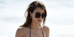 Actress Caylee Cowan was seen wearing black and gold Dolce&Gabbana DG4373 3246/8G sunglasses in Los Angeles, September 2023.