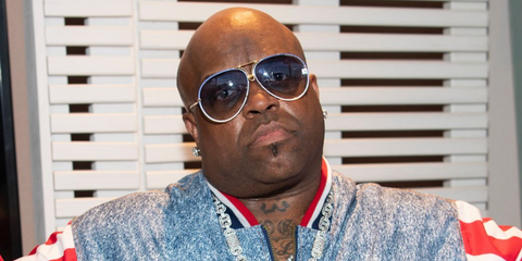 CeeLo Green was seen wearing blue gradient Porsche Design 8478 W Gold Frame aviator sunglasses at a Birthday Celebration For The Legendary Jerry Clark in Atlanta, Georgia, April 2026.