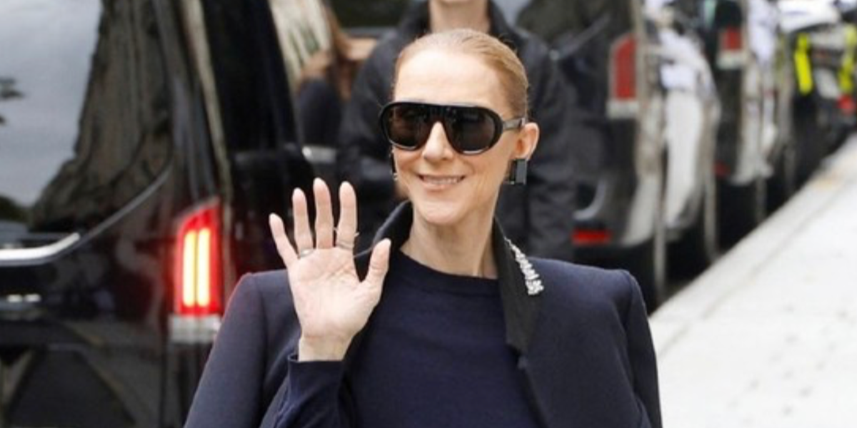 Celine Dion wore black Prada PR C05S 16K08Z sunglasses in Paris, October 2026