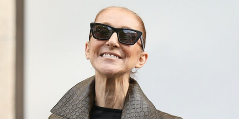 Celine Dion was seen wearing black Saint Laurent Sun SL 276 Mica 001 cat-eye sunglasses in Paris, August 2026