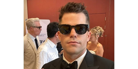 Actor Charlie Carver was seen wearing black Saint Laurent Sun SL 675 001 sunglasses at the Festival TV Monte-Carlo, July 2025. Shop online now on Pretavoir