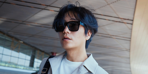 Chinese actor Chen Kun was seen wearing black Burberry Hayden BE4394 3001/87 square sunglasses in a social media post, April 2024.
