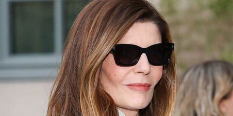 French-Italian actress Chiara Mastroianni was seen wearing black Tom Ford Mikel TF1085 01A sunglasses at the Tom Ford Spring/Summer 2026 fashion show during Paris Fashion Week. Shop online now on Pretavoir