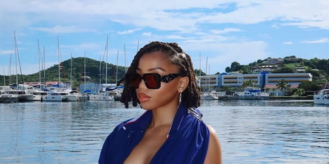 Chloe Bailey is seen wearing Prada PR 23YS 27B60B sunglasses in her instagram post