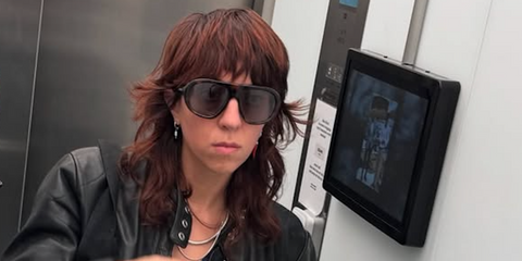 French DJ Chloe Caillet was seen wearing tortoiseshell Prada PR C05S 20D50Q sunglasses with dark grey lenses during Milan Fashion Week season Spring/Summer 2026, shared on her Instagram post. Shop online now on Pretavoir