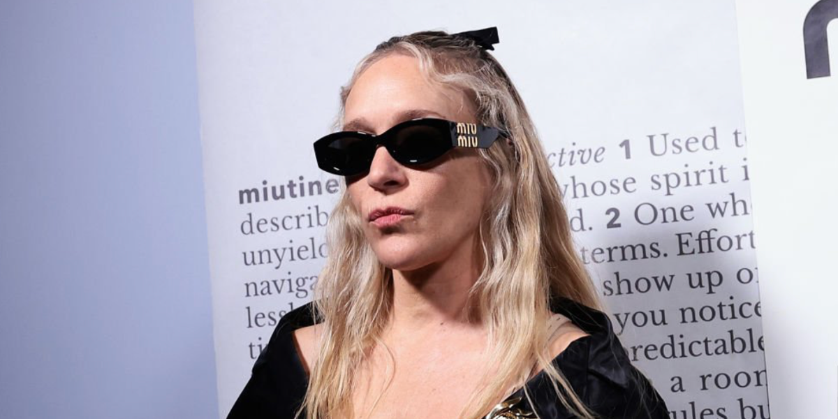 Chloe Sevigny was seen wearing black Miu Miu MU 11WS 1AB5S0 sunglasses at the Miu Miu Miutine party in New York City, September 2025.