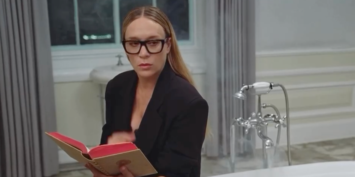 Chloe Sevigny is seen wearing Saint Laurent SL 714 001 optical glasses in a short movie 'Desire' by Nadia Lee Cohen