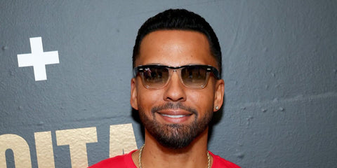 Actor and model Christian Keyes was seen wearing black and transparent Ray-Ban Wayfarer Street Neat RB 2240 1294/32 sunglasses at the BET Awards Media House in West Hollywood, June 2023.