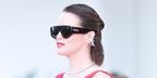 Claire Foy was seen wearing black Bottega Veneta BV1492S 001 shield sunglasses at the 83rd Venice Film Festival, September 2026.