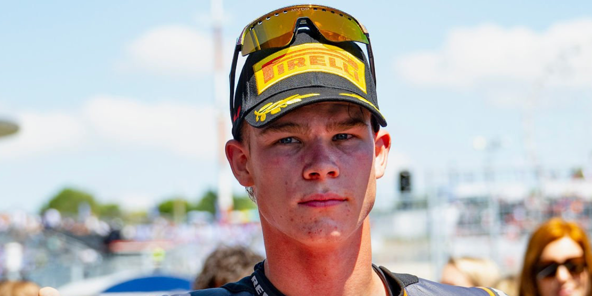Dutch motorcycler racer Collin Veijer was seen wearing Oakley Sutro Lite Sweep OO9465 33 sunglasses with 24k Prizm lenses at the MotoFP of Spain 2026.