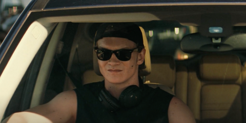 Connor Storrie was seen wearing the iconic Ray-Ban Wayfarer 2140 901 Black sunglasses in Heated Rivalry, season 1 episode 6 as Ilya Rozanov