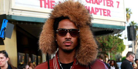 Entrepreneur, creative director, and Snoop Dogg's son Cordell Broadus was seen wearing black Bottega Veneta BV1418S 001 sunglasses at the Fortnite Now Playing premiere event celebrating "The Lost Chapter" in Hollywood, November 2025.