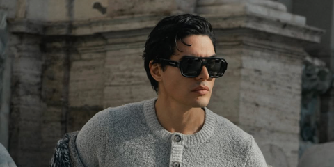 Italian actor Cristiano Caccamo was seen wearing black Dolce&Gabbana DG4516 3403/1 sunglasses in his Instagram post, December 2025.
