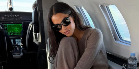 Brazilian model Daiane Sodre was seen wearing black Saint Laurent Sun SL 657 001 sunglasses in her instagram post, February 2026.