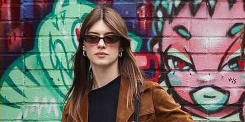 Daisy Edgar-Jones was seen wearing DMY Studios Romi DMYSUN11SB Black sunglasses in New York City, May 2025. Shop online now on Pretavoir