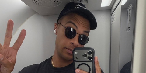 Former athlete and television personality Dale Moss was seen wearing black Ray-Ban Jack RB 3565 002/48 Polarised sunglasses in his Instagram post, April 2026