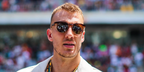 Dan Burn was seen wearing two-tone brown and transparent beige Oakley HSTN OO9242 07 Prizm sunglasses at the 2025 F1 Grand Prix of Spain