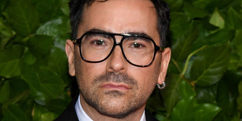 Dan Levy was seen wearing dark havana Bottega Veneta BV1417O 002 aviator optical glasses at the Gotham TV Awards 2026 in New York City.
