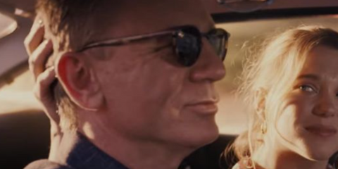 Daniel Craig as James Bond in No Time to Die wearing Barton Perreira Norton 007 BP40003I 54N sunglasses in car scene - buy online.