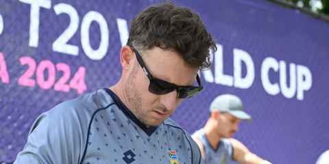 South African cricketer David Miller was seen wearing black Oakley Frogskins Lite OO9374 49 Prizm Polarised sunglasses at the ICC Men's T20 World Cup 2024.