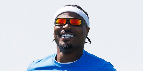 American football player Derwin James Jr. of the Los Angeles Chargers was seen wearing corten brown Oakley Highland OO9522 06 sunglasses with Prizm Ruby lenses during an offseason workout in May 2026.