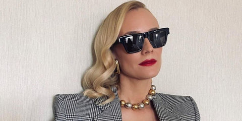 Diane Kruger wears Saint Laurent Sun SL 469 001 sunglasses at Jimmy Kimmel Live