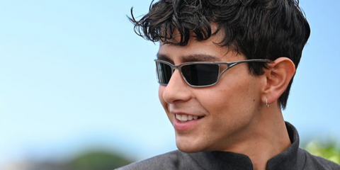 Chilean film director Diego Céspedes was seen wearing matte gunmetal Diesel DL1015 1009/87 sunglasses with dark grey lenses at the Cannes Film Festival 2026 Jury Photocall