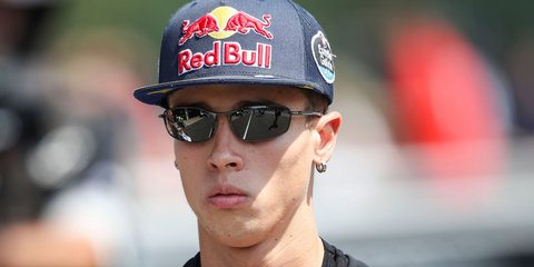 Brazilian motorcycle racer Diogo Moreira was seen wearing black Oakley Whisker OO4141 03 Prizm Polarised sunglasses at the MotoGP of Czechia 2026.