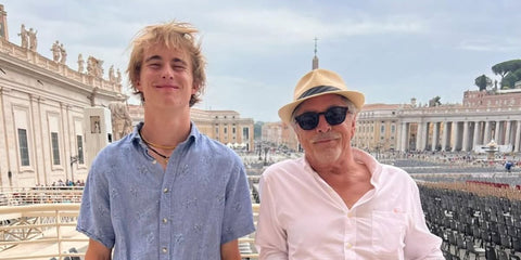 Don Johnson is seen wearing Saint Laurent Sun SL 28 002 sunglasses in his Father's Day celebratory post on Instagram