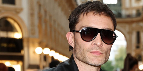 Ed Westwick wore black Tom Ford Marcus TF1023 01B sunglasses at the Vogue World Milano, September 2026