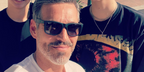Actor Eddie Cibrian was seen wearing rubber black Ray-Ban Justin RB 4165 622/T3 Polarised sunglasses in his Instagram post