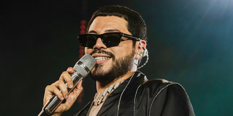 Grupo Firme's lead vocalist Eduin Caz was seen wearing black Prada PR B11S 16K731 sunglasses at the FIFA World Cup Fan Fest 2026 in Mexico City