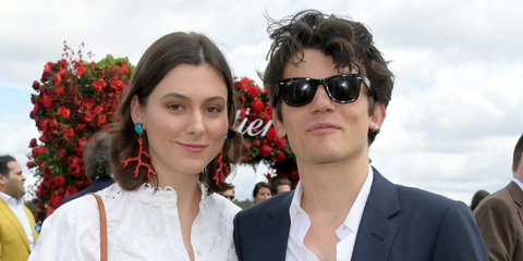Actor Edward Bluemel was seen wearing tortoiseshell Ray-Ban Folding Wayfarer RB 4105 710/31 sunglasses at The Cartier Queen's Cup Polo Final 2019 in Windsor.