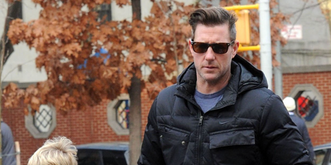 Actor Edward Burns was seen wearing tortoiseshell Ray-Ban New Wayfarer 2132 710 sunglasses with brown lenses in New York City