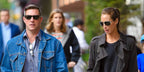 Actor Edward Burns, pictured with supermodel wife Christy Turlington, was seen wearing black Ray-Ban New Wayfarer 2132 901/58 Polarised sunglasses