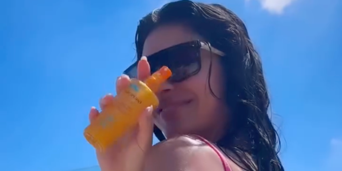 Italian infleuncer Elisa Maino was seen wearing bi-coloured havana and ivory Isabel Marant IM 0164/S 086HA sunglasses in one of her Instagram posts