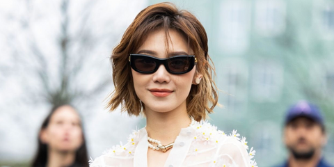 Hong Kong actress Elva Ni was seen wearing black Gucci GG1809S 001 sunglasses at the Gucci Fall/Winter 2025 fashion show during Milan Fashion Week. Shop online now on Pretavoir