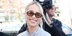 Emilia Clarke was seen wearing tortoise Prada PR D06S 17N70R sunglasses at the Prada Spring/Summer 2027 fashion show during Milan Fashion Week.