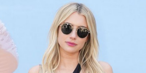 Emma Roberts wearing Oliver Peoples sunglasses at Coachella 2023