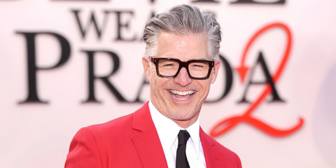 Actor Eric Rutherford was seen wearing tortoiseshell Cutler and Gross 1386 02 optical glasses at the world premiere of The Devil Wears Prada 2 in New York City, April 2026.