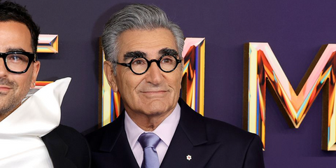 Eugene Levy is seen wearing Cutler and Gross GR01 01 Black round optical glasses on the red carpet ahead of hosting 2024 Emmy Awards