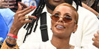 Model and actress Eva Marcille wore silver Prada PR D59S 1BC50P sunglasses with brown lenses at the WNBA Final Match in October 2026.