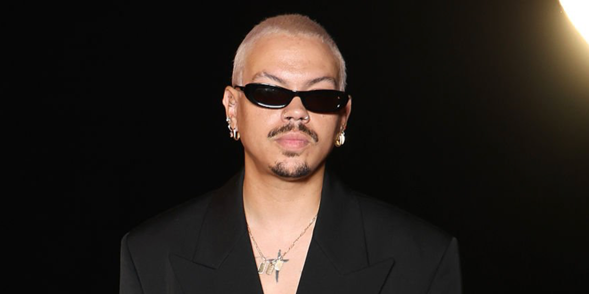 Evan Ross wore black Saint Laurent SL 557 SHADE Plump 001 sunglasses at the Saint Laurent Spring Summer 2027 show during Paris Fashion Week.