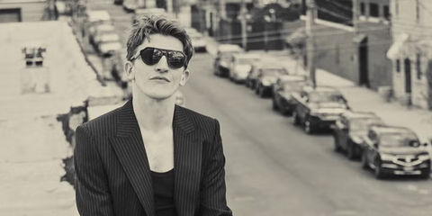 House of the Dragon actor Ewan Mitchell was seen wearing black Dolce&Gabbana DG4466 501/87 aviator sunglasses in an Esquire feature, June 2024.