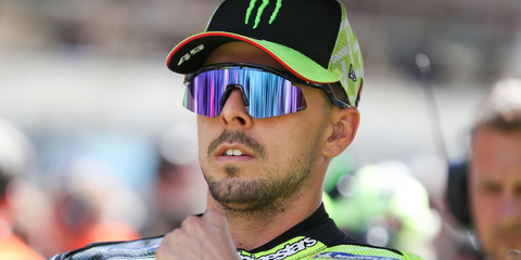 Italian motorcycle racer Fabio Di Giannantonio was seen wearing black Oakley Hydra OO9229 15 Prizm sunglasses at the MotoGP of France, May 2026.