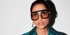 German-based Iranian model Farnoush Hamidian was seen wearing dark tortoiseshell Gucci GG0900S 002 sunglasses in a fashion editorial feature.