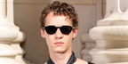 Actor Felix Kammerer was seen wearing black Saint Laurent Sun SL 946 001 sunglasses at the Saint Laurent Menswear Spring/Summer 2027 fashion show during Paris Men's Fashion Week.
