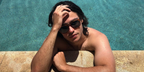 Felix Mallard was seen wearing brown Persol Terra Di Siena 9649S 96/56 sunglasses with blue mirror lenses