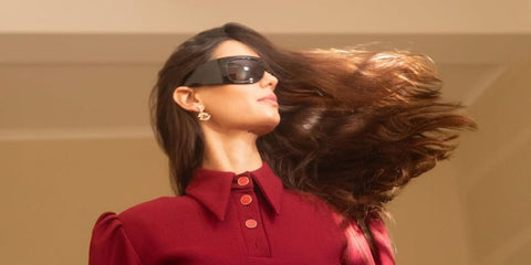 Italian actress Francesca Chillemi was seen wearing black Gucci GG1633S 004 wraparound sunglasses in her Instagram post, January 2025. Shop online now on Pretavoir